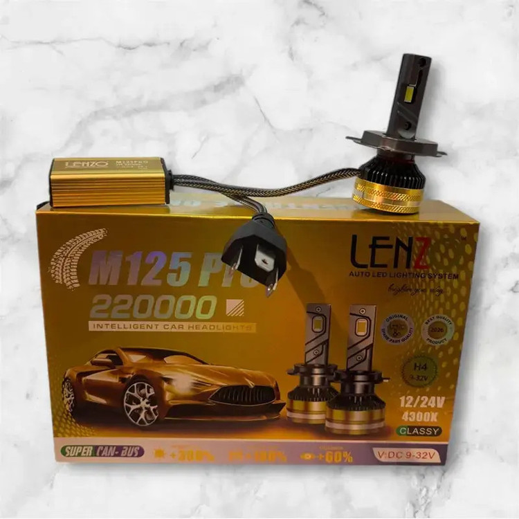 هدلایت لامپ خودرو لنزو مدل M125 pro پایه H7 بسته 2 عددی