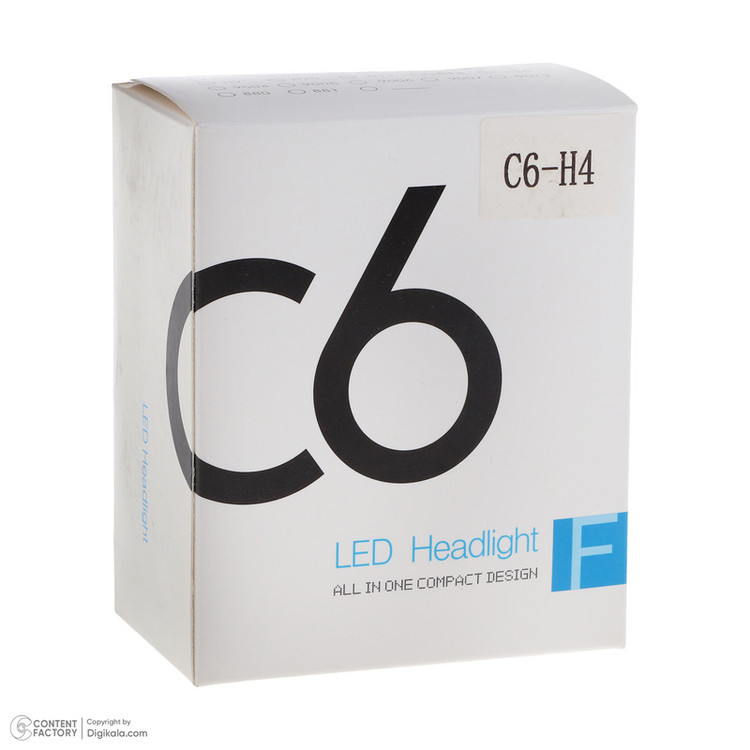 لامپ هدلایت خودرو مدل C6 H4 بسته 2 عددی
