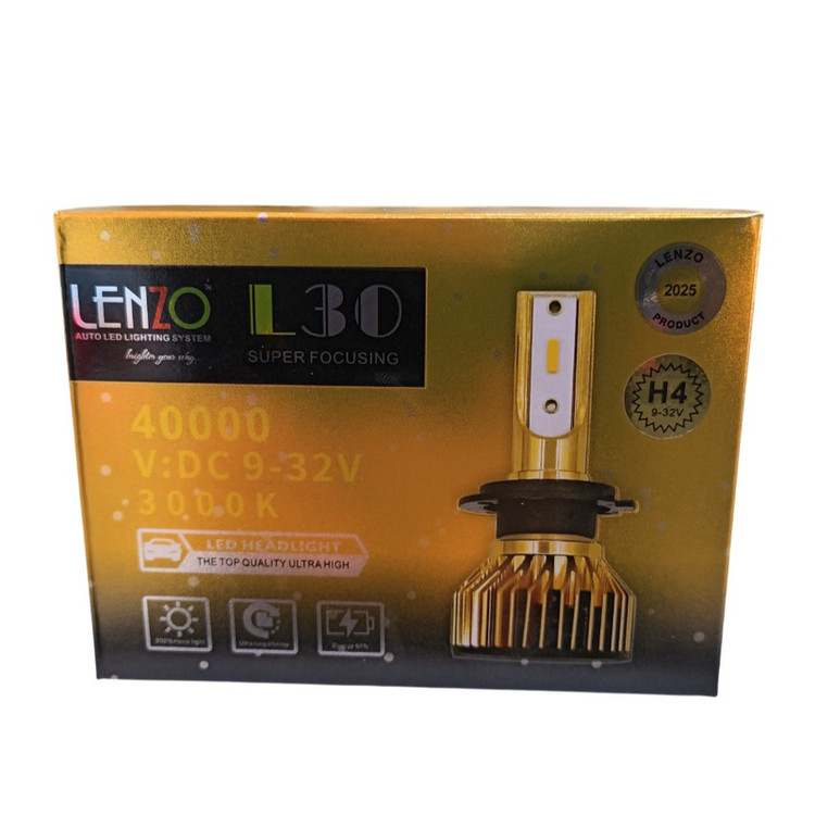 هدلایت لنزو مدل L30 پایه H4 بسته 2 عددی