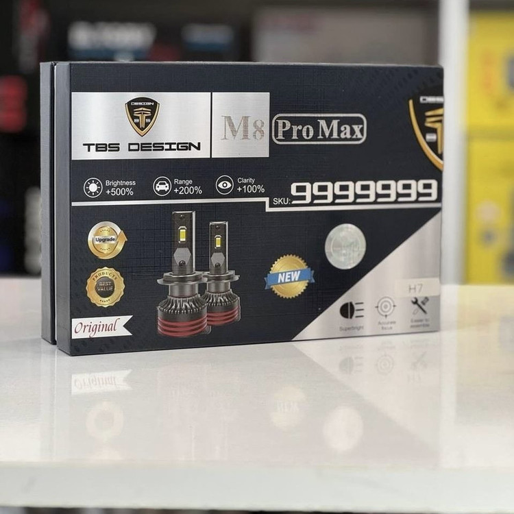 هدلایت تی بی اس دیزاین مدل M8 promax_h1 بسته ۲ عددی