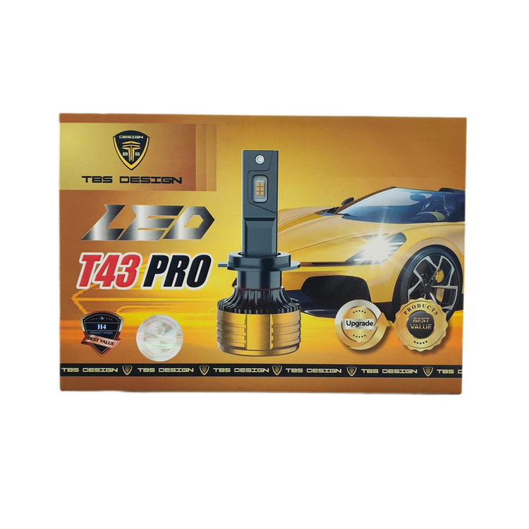 هدلایت لامپ خودرو تی بی اس دیزاین مدل T43 PRO پایه H4 بسته دو عددی