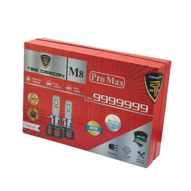 هدلایت لامپ خودرو تی بی اس دیزاین مدل M8 Pro Max پایه 880 بسته دو عددی